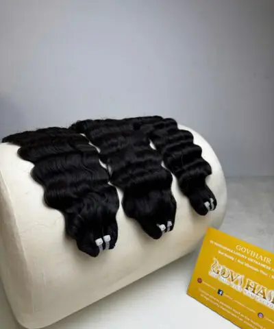 22 Inch Raw Human Hair Bundles Deep Wave