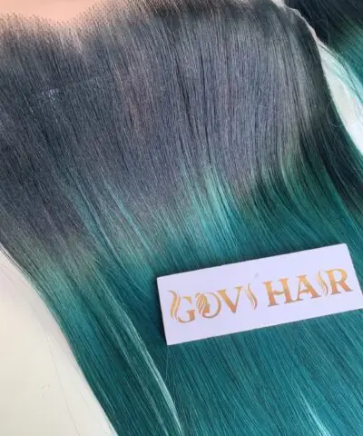 Lace Frontal 13x4 Ombre Dark Root Green Red Wine