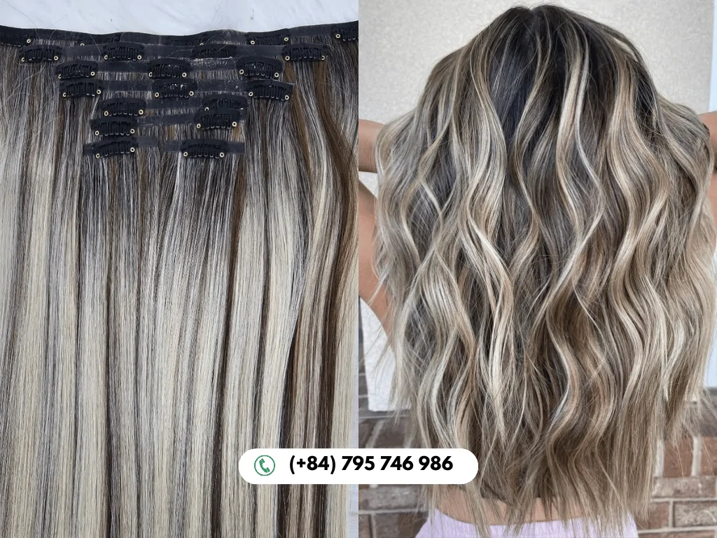 best highlight seamless clip in hair extensions