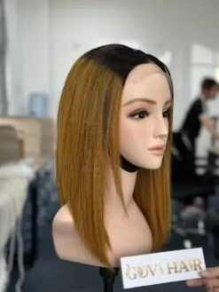 Closure Wigs Lace 4x4 Bone Straight Bob Wigs 6 Inches Ombre Color Premium Quality Vietnam Hair