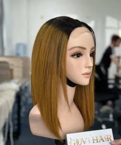 Closure Wigs Lace 4x4 Bone Straight Bob Wigs 6 Inches Ombre Color Premium Quality Vietnam Hair