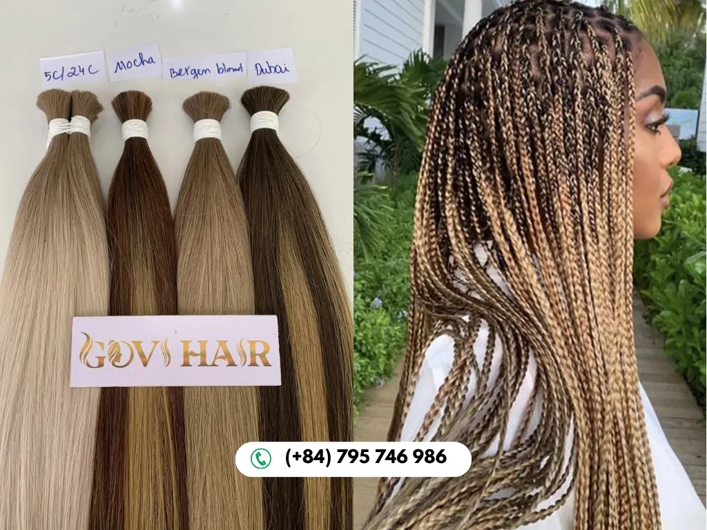 Dubai Color Straight Bulk Hair Offers Seamless Blending