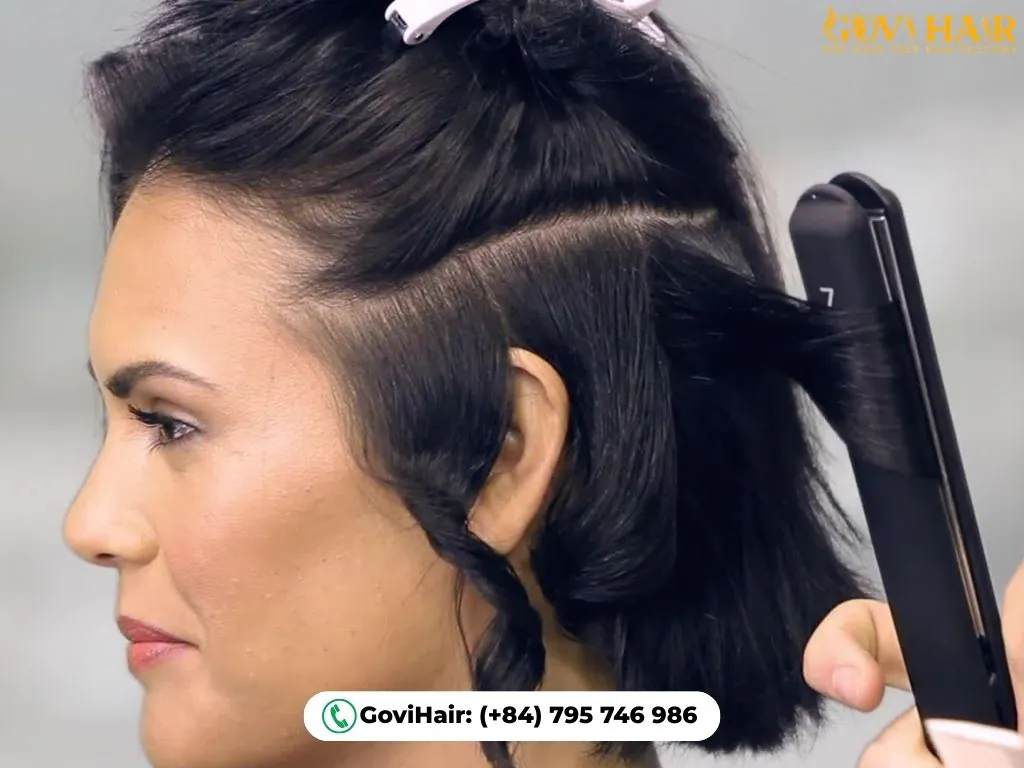 Easy guide to curl bob wigs with a flat iron