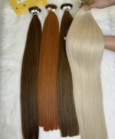 Flat Tip Hair Extensions Bone Straight 12 Color 28 Inches