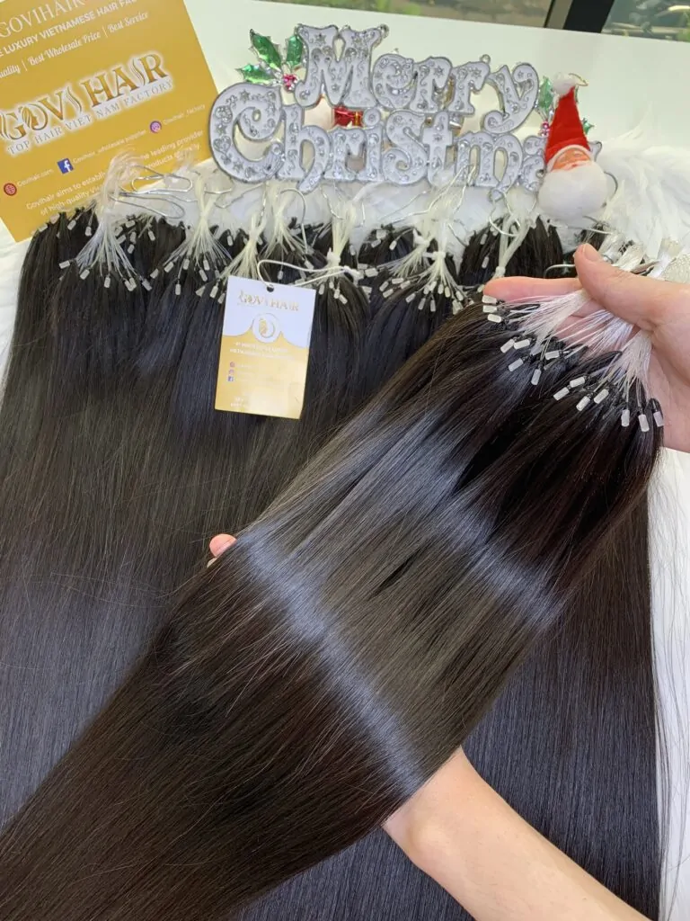 H6 Feather Hair Extensions Natural Black Color Bleach To 613 High Quality Natural Straight Vietnam Hair