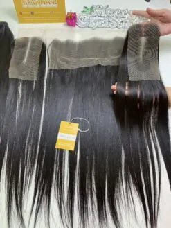 HD Lace Closure 2x4 Bone Straight Natural Color Vietnam Hair Luxury Quality