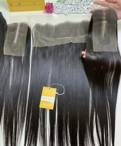 HD Lace Closure 2x4 Bone Straight Natural Color Vietnamese Hair Luxury Quality