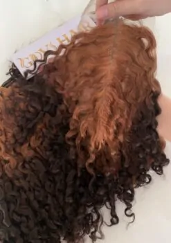 HD Lace Closure 2x6 Curly Ombre Color Remy Quality Vietnamese Hair