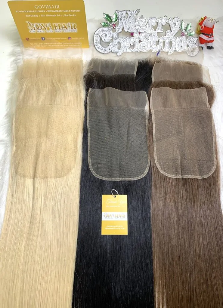 HD Lace Closure 2x6 Bone Straight Blonde Color Premium Quality Vietnamese Hair
