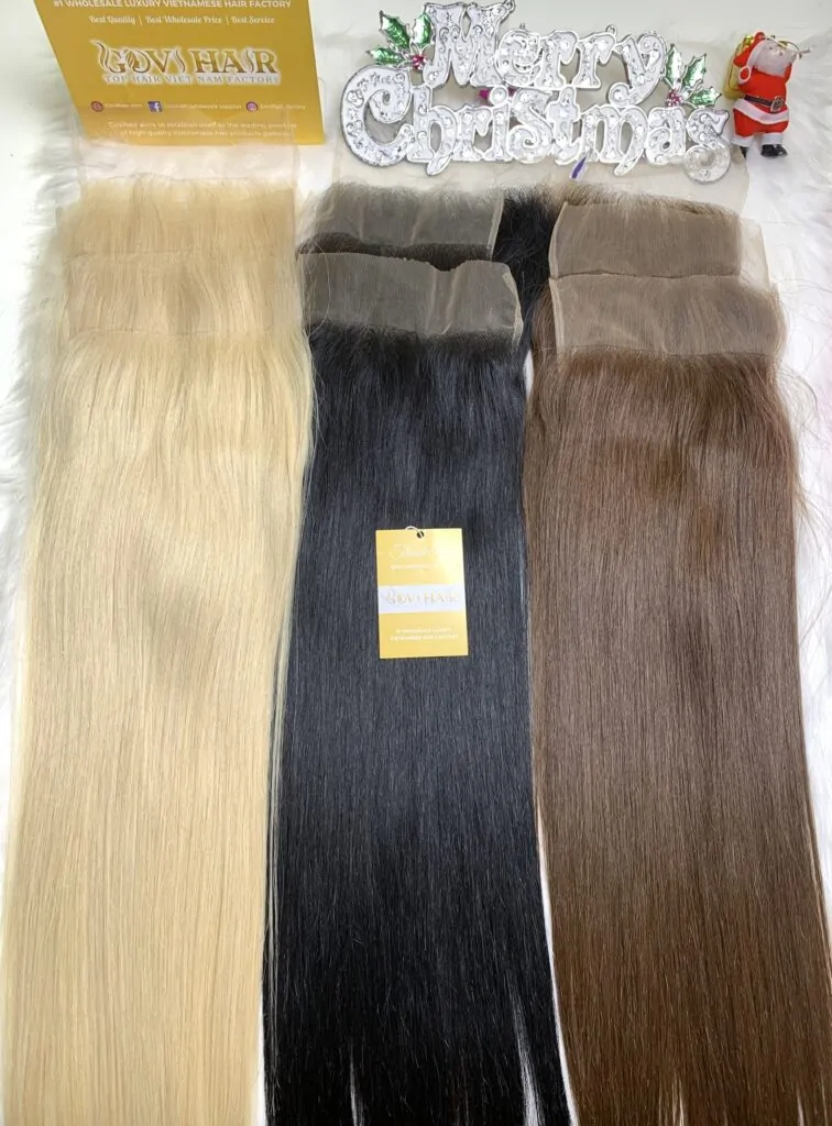 HD Lace Closure 2x6 Bone Straight Blonde Color Premium Vietnam Hair