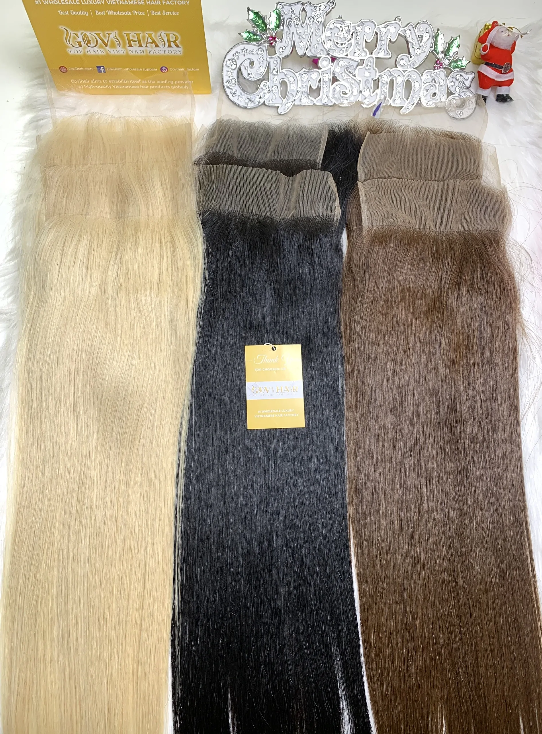HD Lace Frontal 2x4 Bone Straight Blonde Color Premium Vietnam Hair