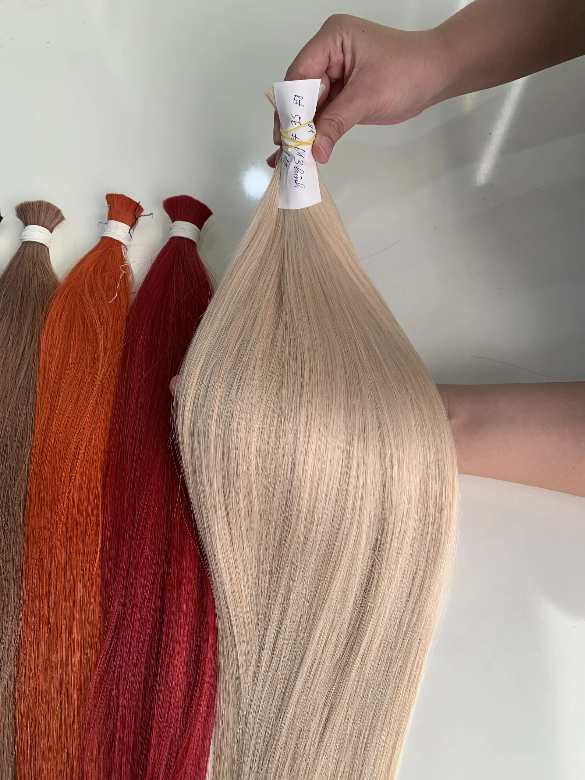 Human Hair Bundles Bleach Blonde Hair In Bulk 613 Color Luxury Vietnam Hair Quality