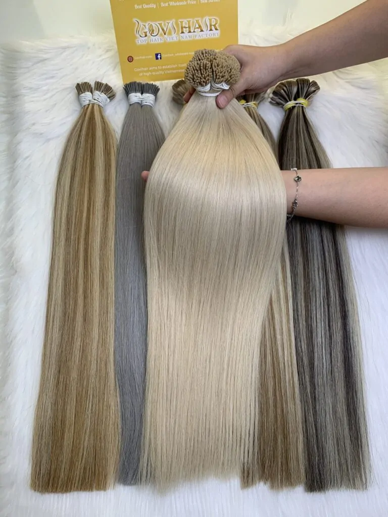 I Tip Hair Extensions Blonde Color High Quality Vietnam Hair