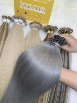 I Tip Hair Extensions Grey Color High Quality Vietnam Hair