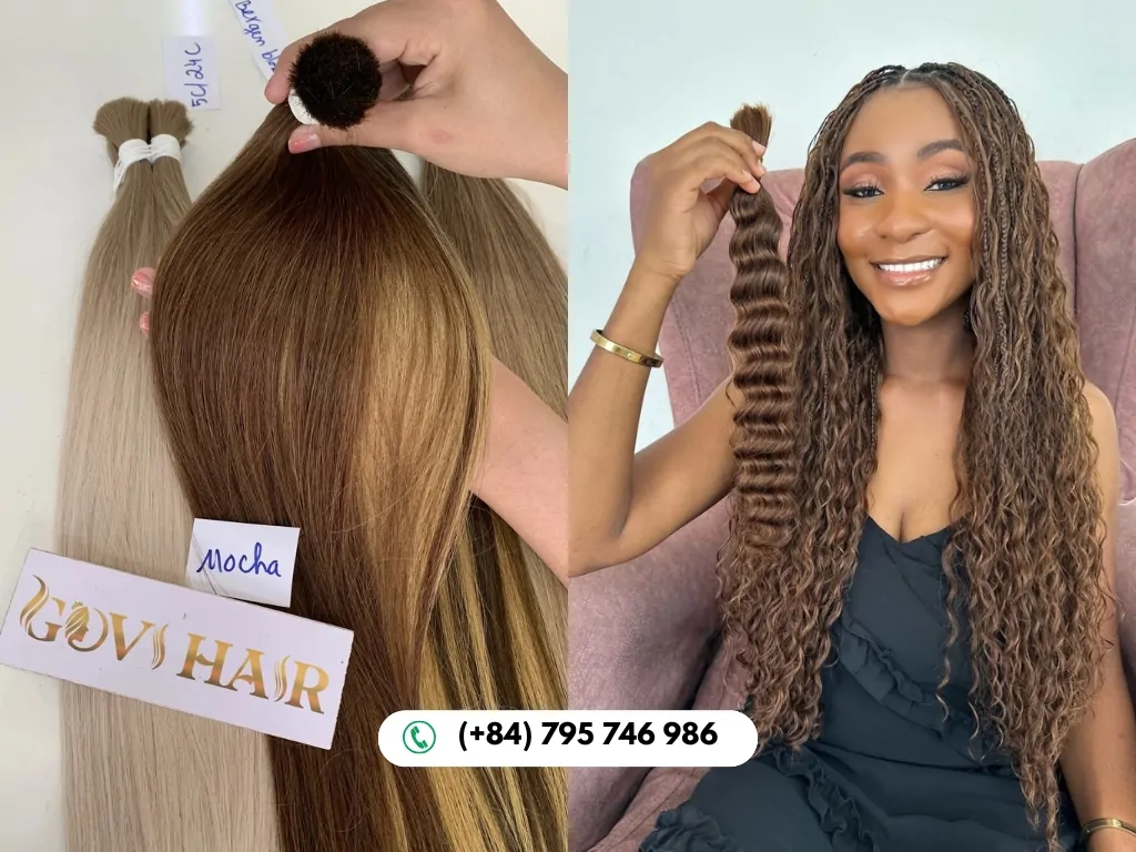 Mocha Bulk Hair Offers Warm and Natural Beauty