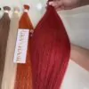 18 Inch Straight Bulk Human Hair for Braiding Dark Red Color