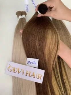 Straight Bulk Human Hair for Braiding Mocha Color