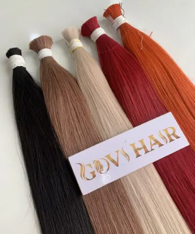 Straight Bulk Human Hair for Braiding 18 Inch Red Color Vietnamese Hair 8 Natural Straight Hair High Quality