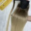 Ponytail Hair Extensions Bone Straight 32 Inches Ombre 7C/613 Color Luxury Vietnamese Hair