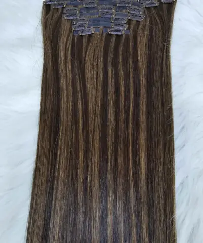 Seamless Clip In Hair Extensions Mix Piano Color