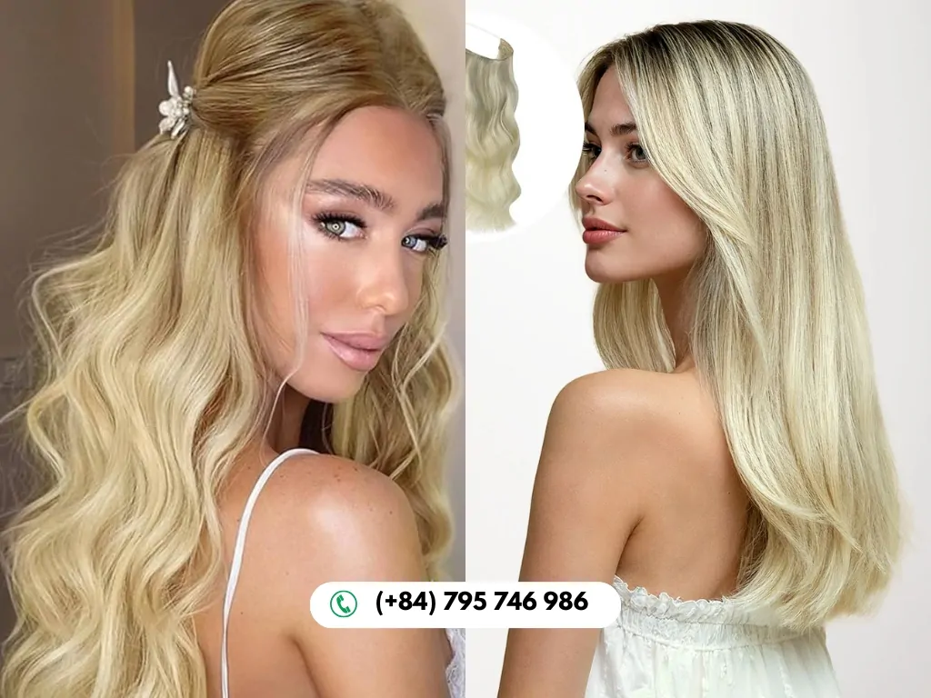 Clip In Hair Extensions 60 Color made from 100% human hair