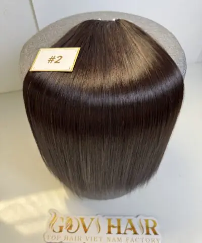 #2 Dark Brown Feather Weft Hair Extensions