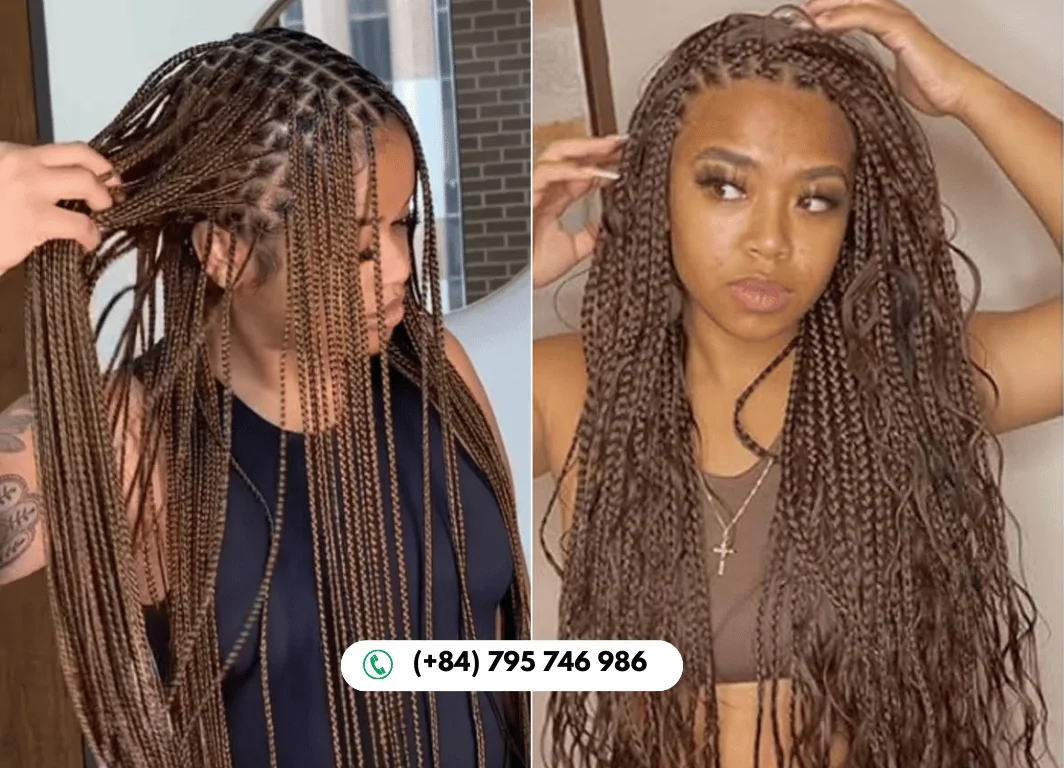 Raw Vietnamese straight bulk hair 22 inch 6 color