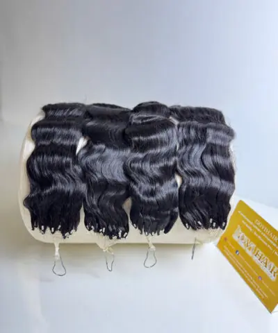 wavy h6 feather hair extensions natural color 1