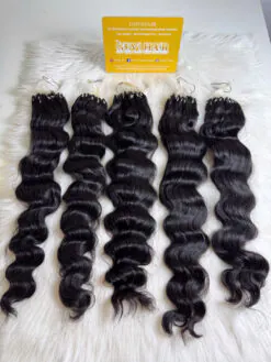 Wavy H6 Feather Hair Extensions Natural Color