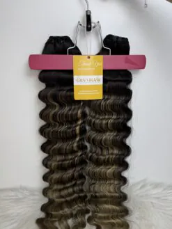 Machine Weft Hair Extensions 26 Inch Ombre Highlight