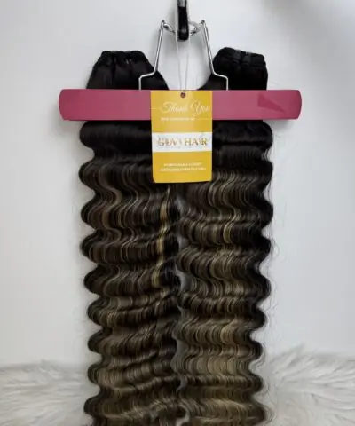 Wavy Machine Weft Hair Extensions 26 Inch Ombre Highlight Color Premium Human Hair 9 Machine Weft Hair Extensions 26 Inch Ombre Highlight