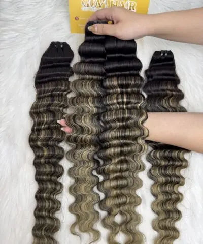 Machine Weft Hair Extensions 26 Inch Ombre Highlight