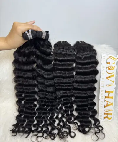 Wavy Machine Weft Hair Extensions 28 Inch Natural Color Premium Human Hair