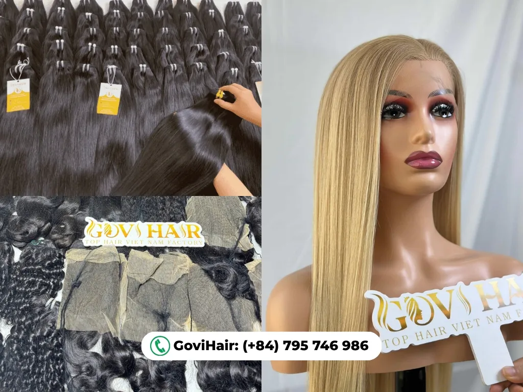 Popular wigs, hair extensions from Vietnamese hair suppliers.