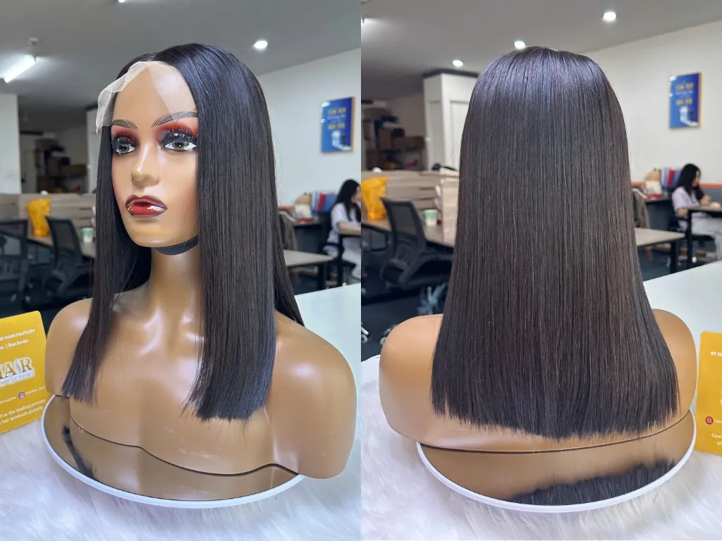Vietnamese hair bone straight wigs made from 100% single donors hair