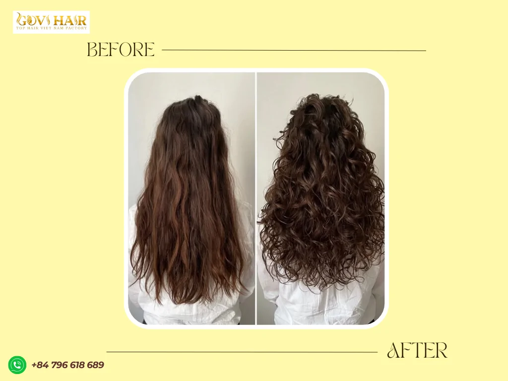 Elevate Your Style with Luxurious Vietnamese Deep Wave Hair 4 Before and after use Vietnamese deep wave hair