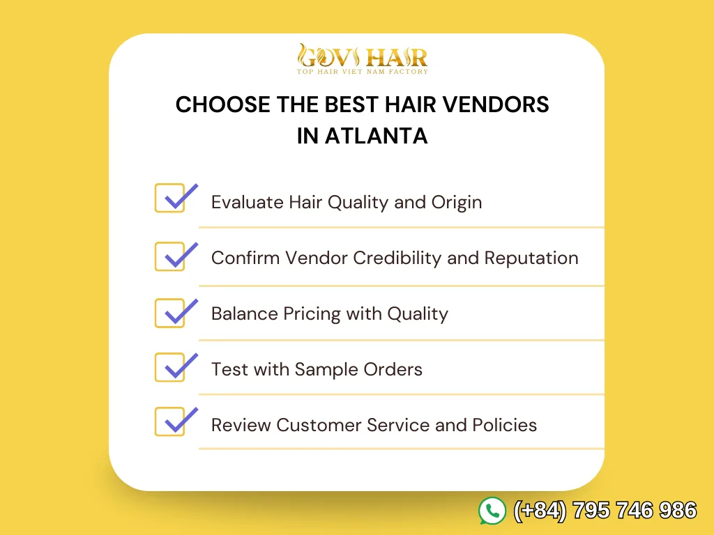 How to choose hair vendor in atlanta