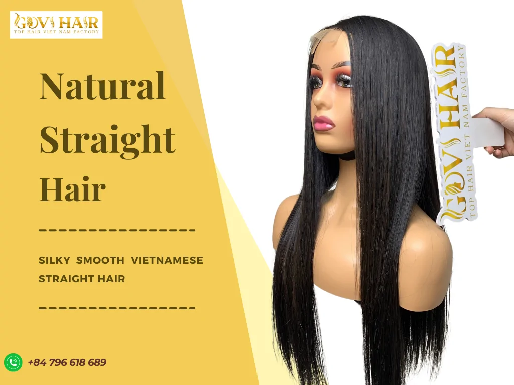 Natural straight hair