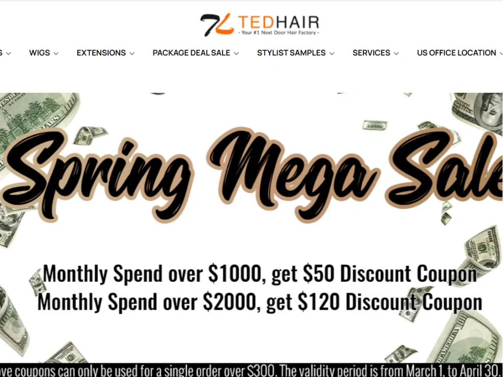 Ted hair warehouse inventory fast shipping