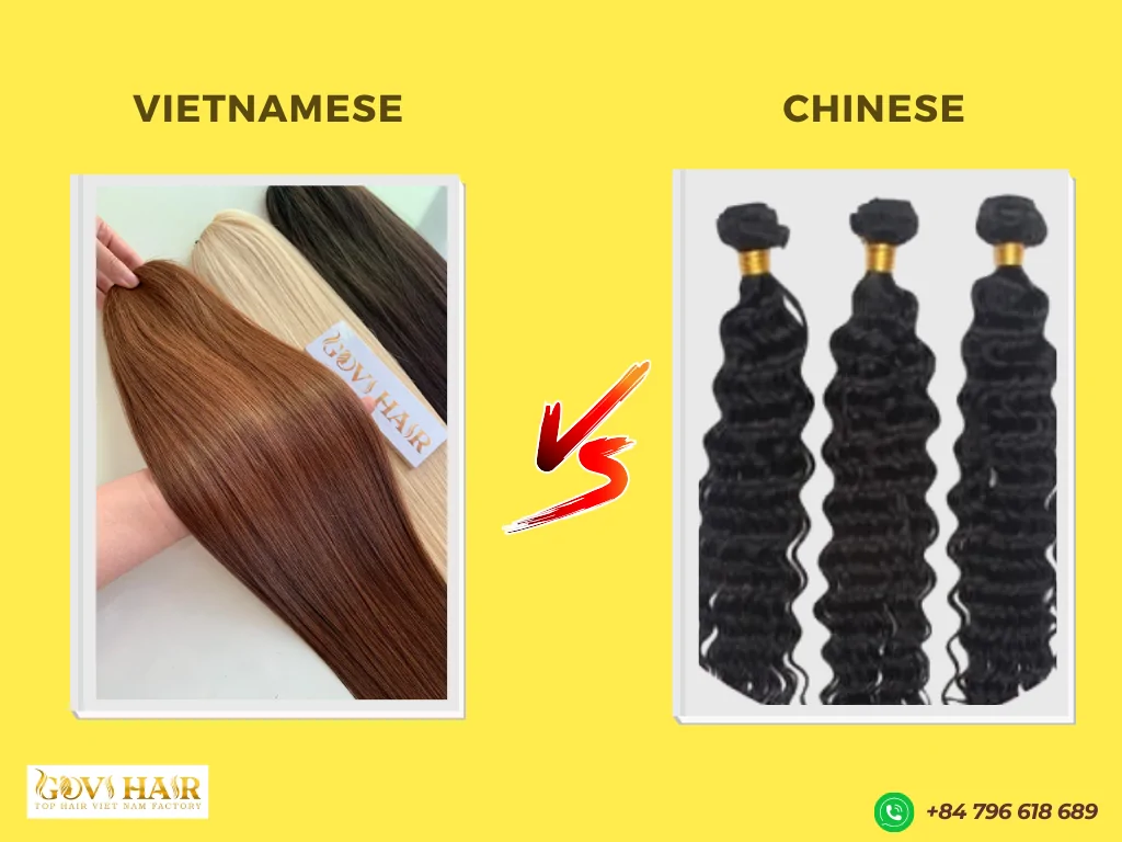 Vietnamese hair and Chinese hair