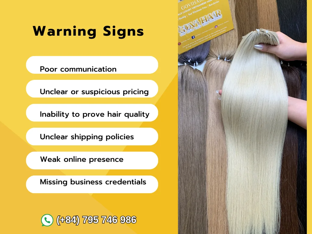 Warning signs when choosing wholesale hair vendors