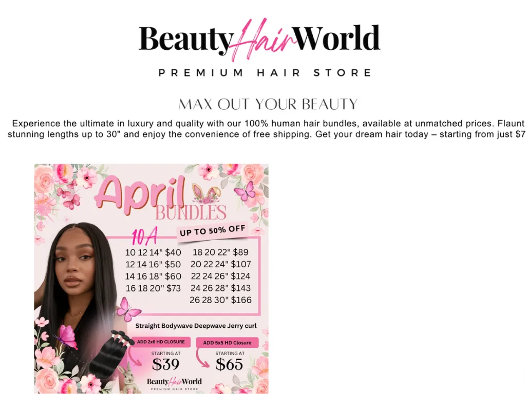 Beauty hair world usa hair supplier