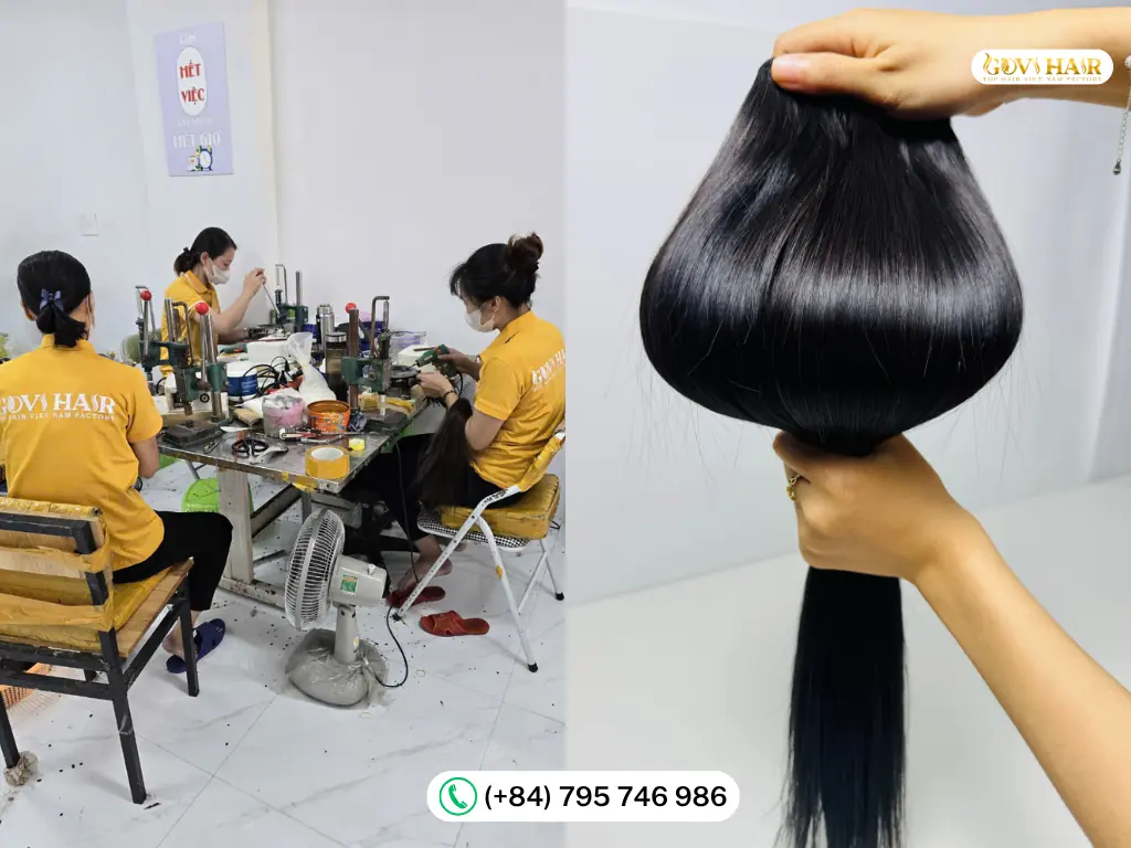 How to Source Vietnamese Hair Products: Top 5 Sellers Compared (2026) 3 Vietnamese hair products cuticle sorted and aligned by hand