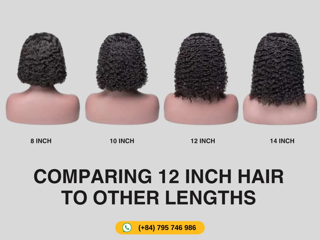 What Does 12 Inch Hair Look Like? - Styles And Features 3 Comparing 12 inch hair to other lengths