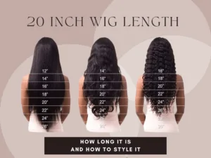 20 inch wig length measures about 50 cm