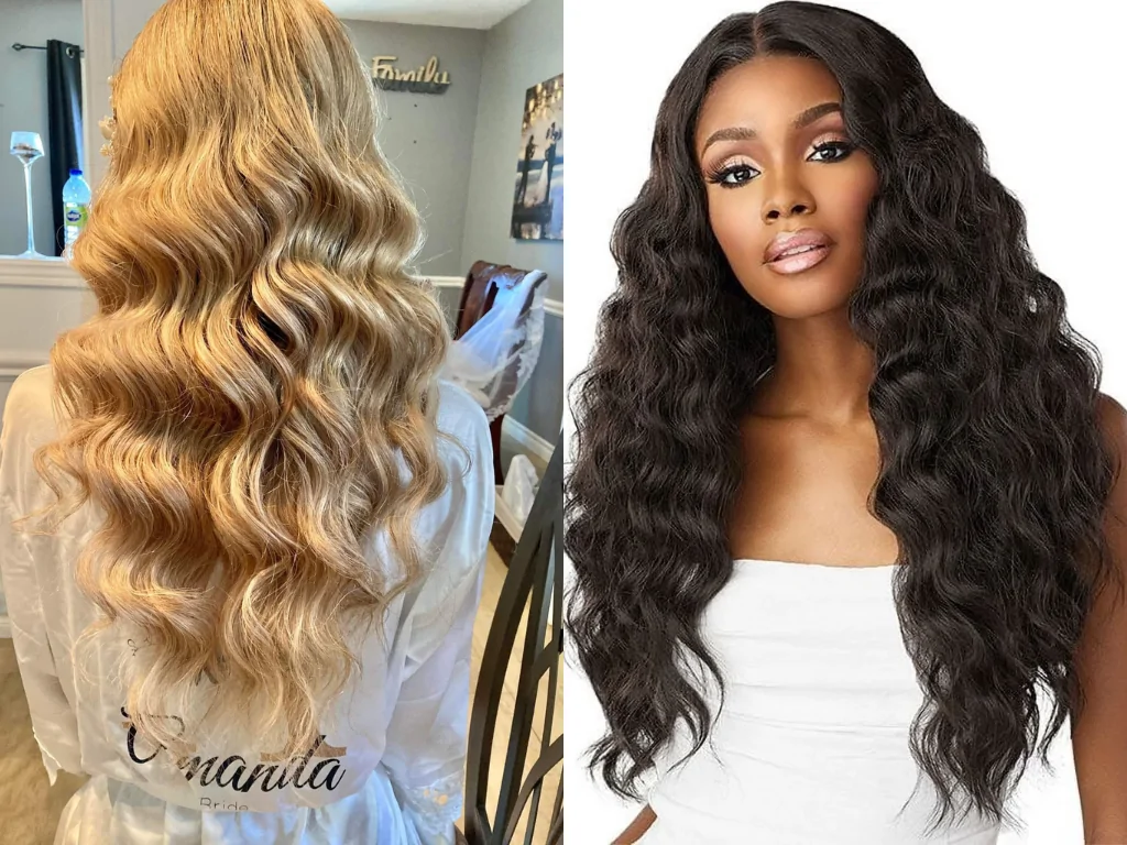 Hollywood waves with 34 inch hair