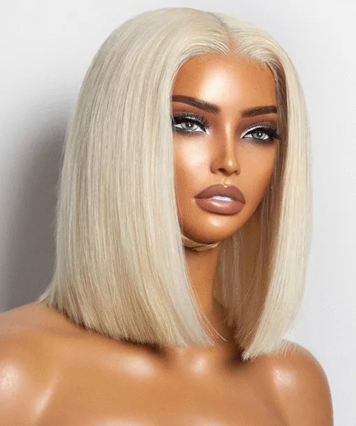 13x4 HD Lace Front Human Hair Bob Wigs 180% Density