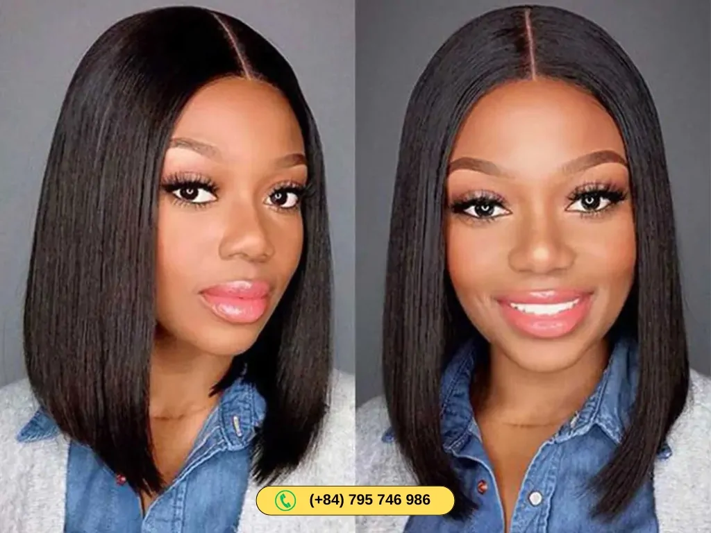 Bone Straight Human Hair Bob Wig 4x4 Lace Closure 12 Inch Natural Color 9 Styling bone straight human hair bob wigs for women made easy