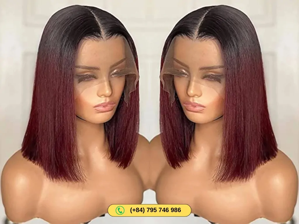 Human Hair Bob wigs ombre red stay vibrant and soft with proper care