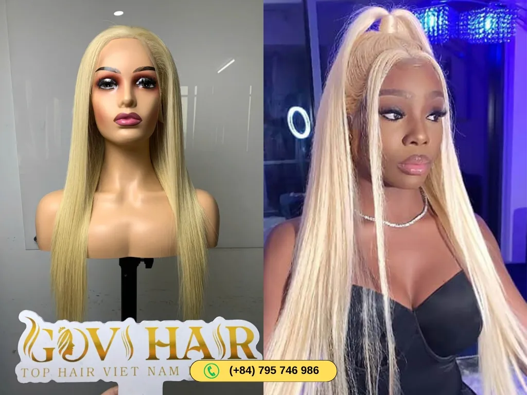 Straight Human Hair Full Lace Wig 26 Inch 180% Density 613 Color 10 Human Hair Full Lace Wig 180% Density 613 Color